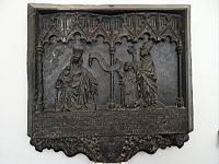 Plaque gravee, Monument funeraire du chanoine Robert Li Rois (1421, Arras, cathedrale Notre-Dame-en-Cite) (1)